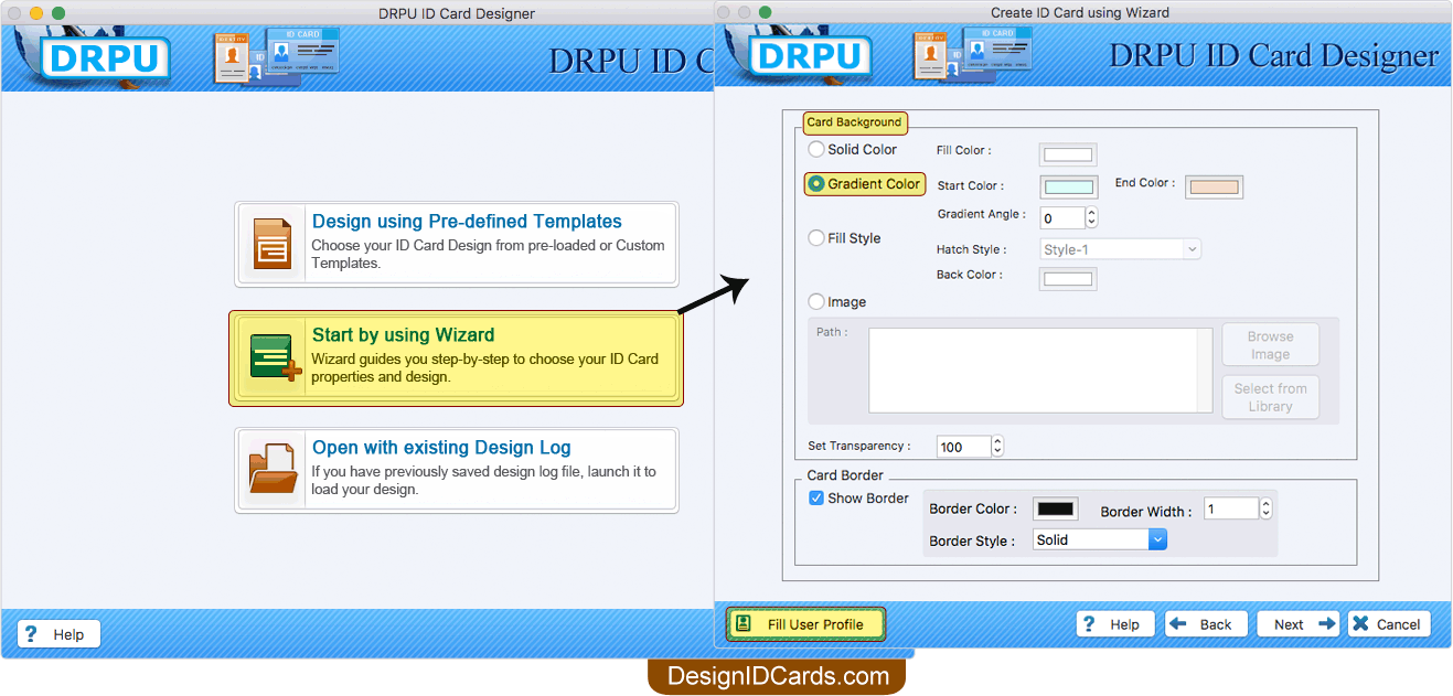 Start by using Wizard Start by using Wizard