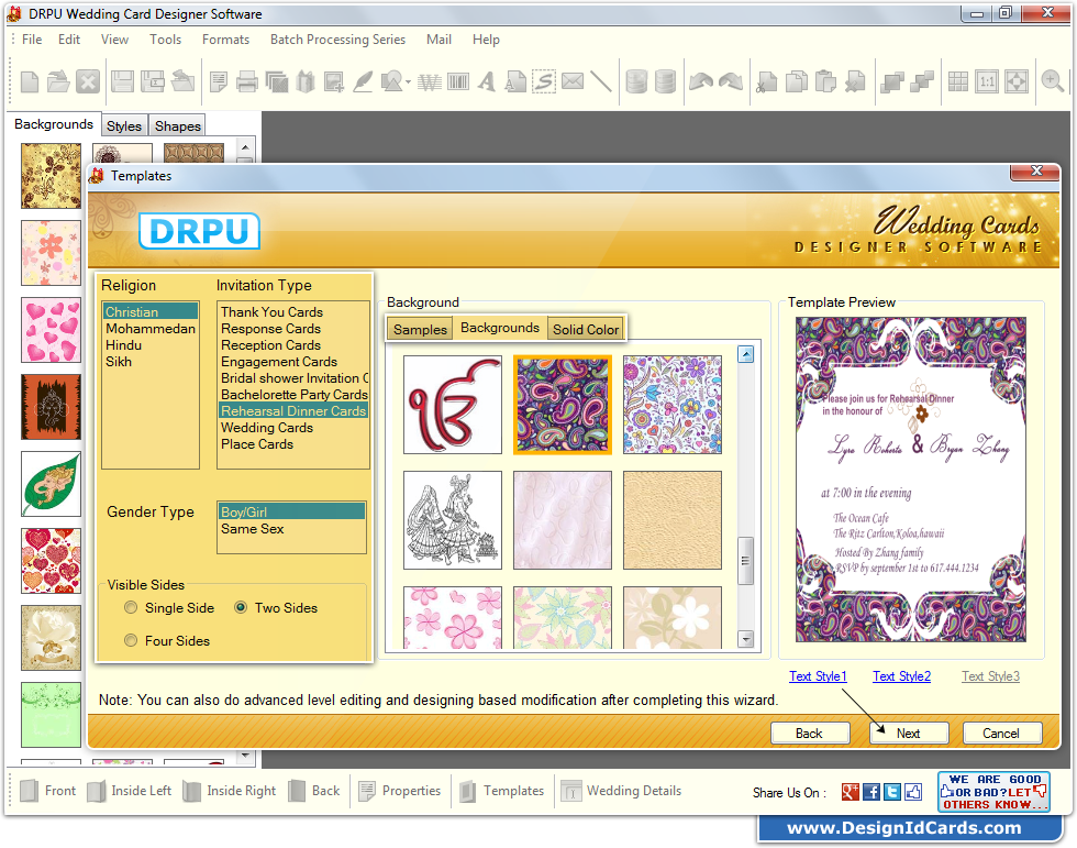 design wedding cards software screenshots to create marriage invitation cards software