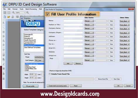 Design ID Cards Software screenshot
