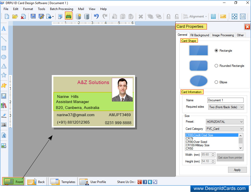Designed id card Designed id card