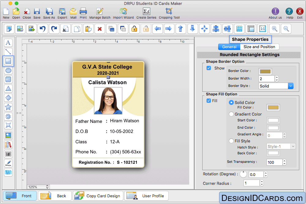 DRPU Mac Student ID Cards Maker Software