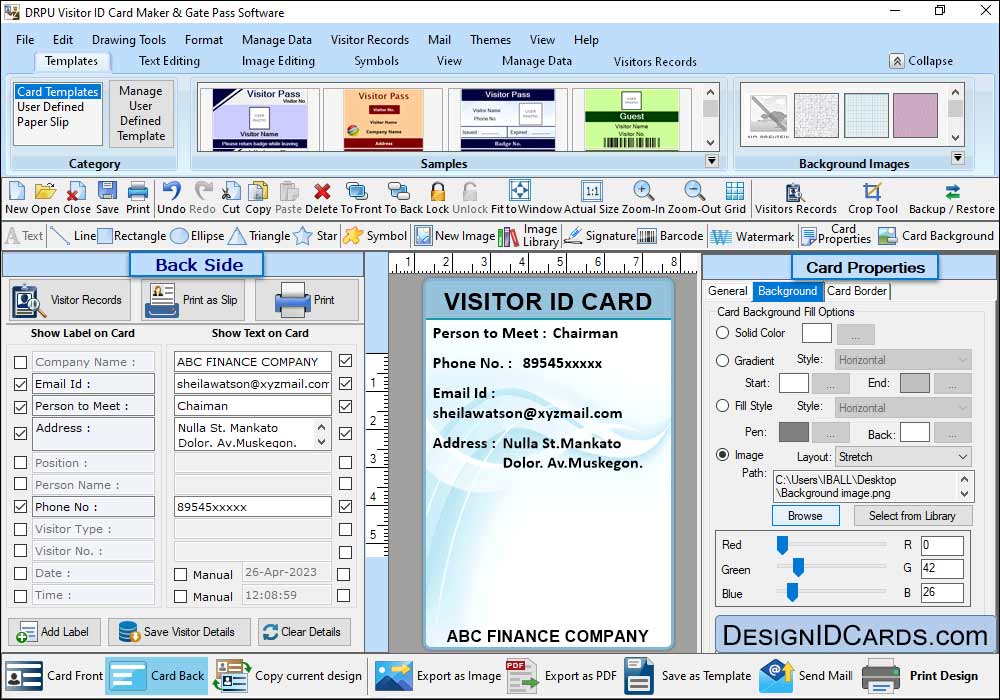 DRPU Gate Pass ID Cards Maker